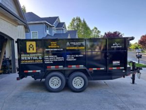 A photo of one of several dumpster sizes available at Arrow Dumpster Rentals.